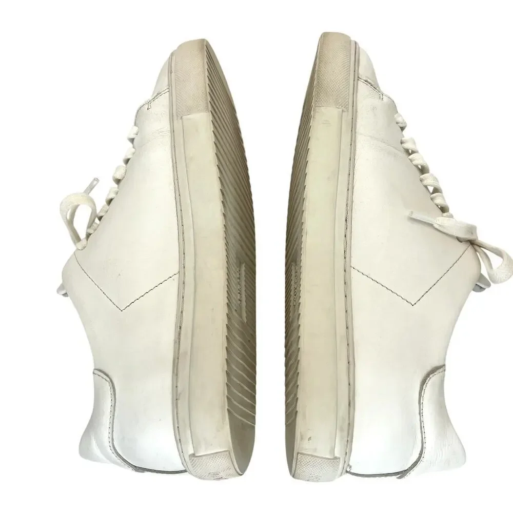 Axel Arigato Clean 90 White Leather Sneakers 39 Lace Up Low Top